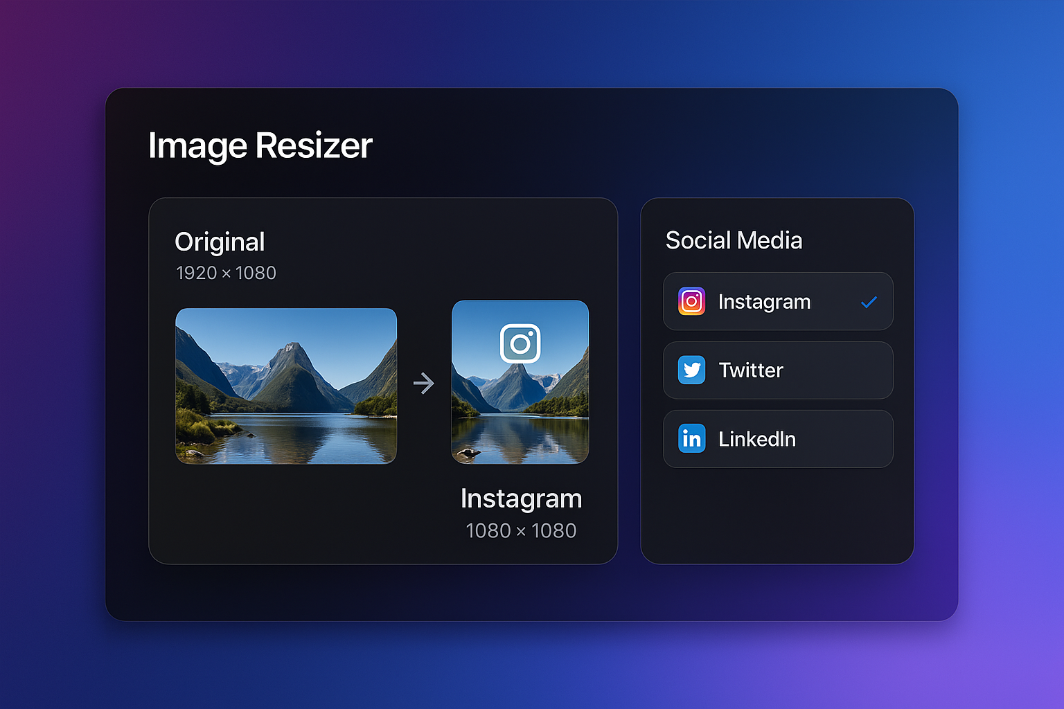 Social Media Image Resizer